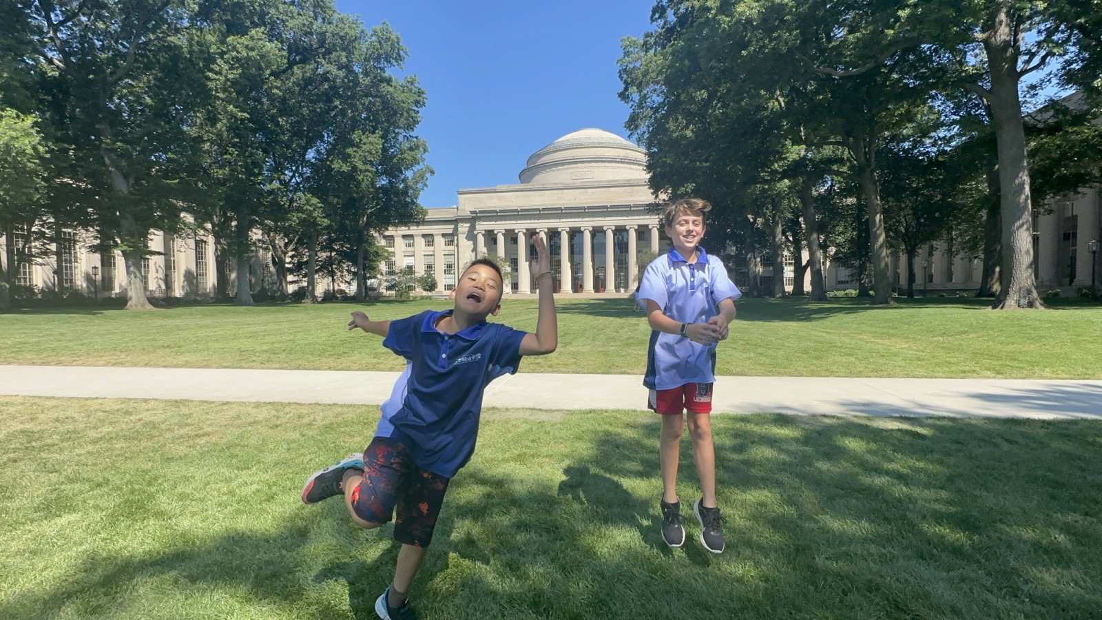 Students at MIT campus